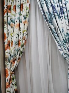 floral woven curtain